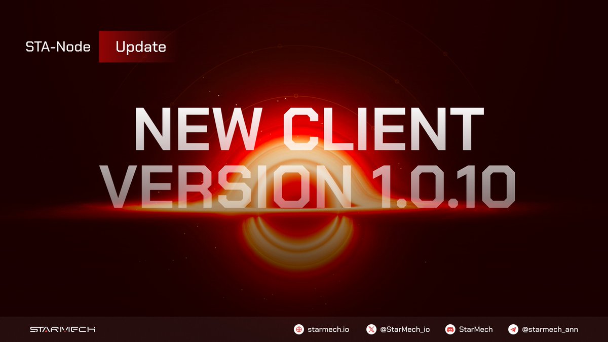 🔥STA-Node Update Alert! 🔥 We're excited to roll out version v1.0.10 of the client app! 🆕This update brings performance improvements to make your STA-Node running process smoother and faster. Make sure to update for better, more efficient app usage! ⚡️ 👉Find more information…
