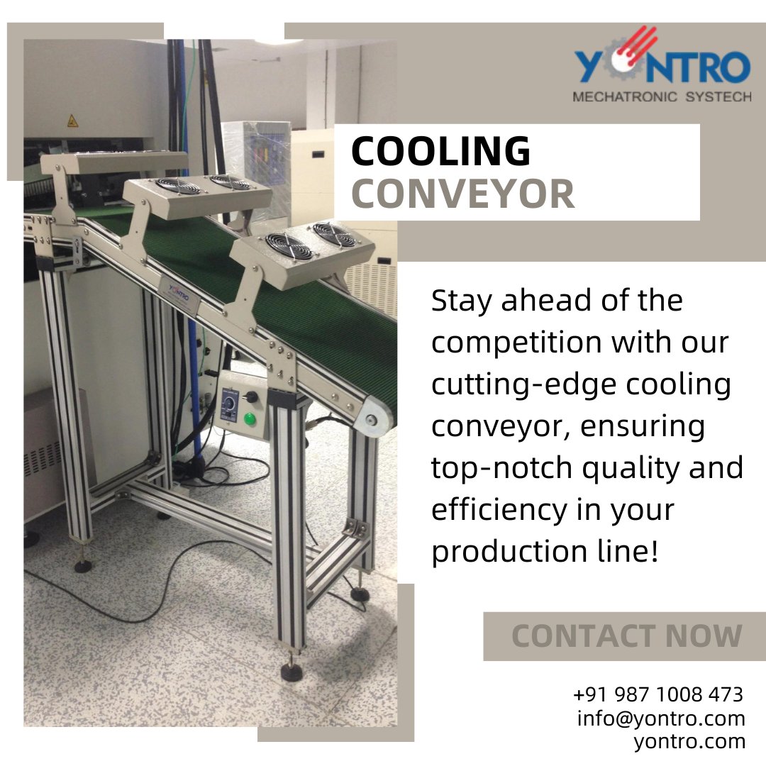 Yontro_01's tweet photo. Stay Cool, Stay Competitive: Elevate Your Production Line with Our Innovative Cooling Conveyor Solutions!
#coolingconveyor #conveyor #innovation #yontro

Contact Us: +919871008473
Visit: https://t.co/fkkYk2cmC5
Mail us: info@yontro.com https://t.co/SAh1aNjUfa