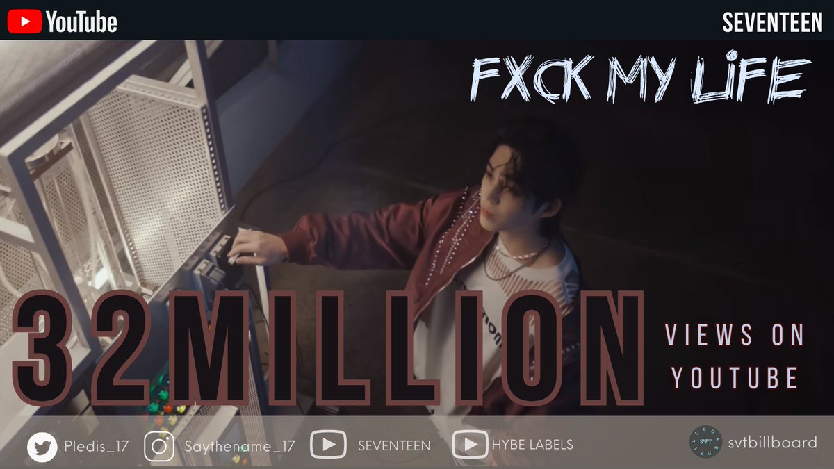 [F*CK MY LIFE VIEWS UPDATE] Current views: 32,001,793 ☺️ Wow, 'F*CK my life' now has 32M views on YouTube! 🔥 Let's practice streaming consistently now, CARATs, as the comeback is approaching. Remember to add this to your filler for GOM! 🎧 🎥: youtu.be/9kpuOoIh3wU?si……