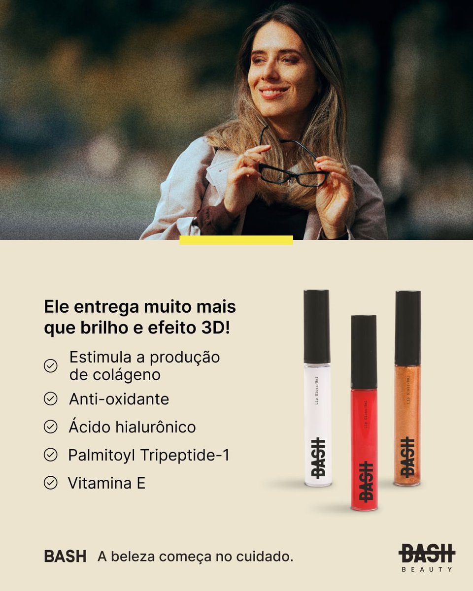 BashBeautyBR's tweet photo. São 3 tonalidades de Lip Gloss para você escolher e levar para onde for. Com muito brilho, muita beleza e, claro, muito cuidado! https://t.co/kMPb6G3nt3