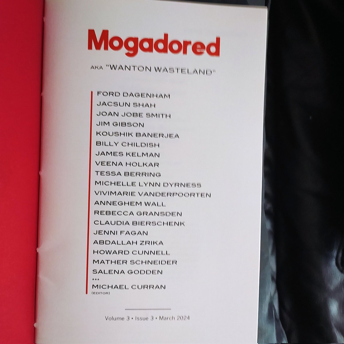 Fantastic looking new chapbook from @TangerinePress has arrived. Mogadored. And what a stellar line up! Looking forward to diving into this. There's only 100 numbered copies so you'd better be quick (I think they still have a few left)