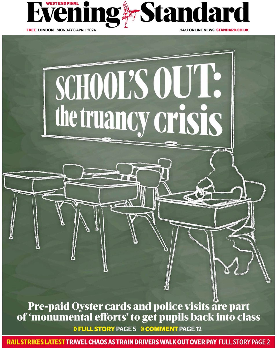 London truancy crisis ‘threatens to damage whole generation’ #frontpage Pupils from all backgrounds have been missing lessons, although disadvantaged children have the highest levels of absence, according to figures. Read more: standard.co.uk/news/education…