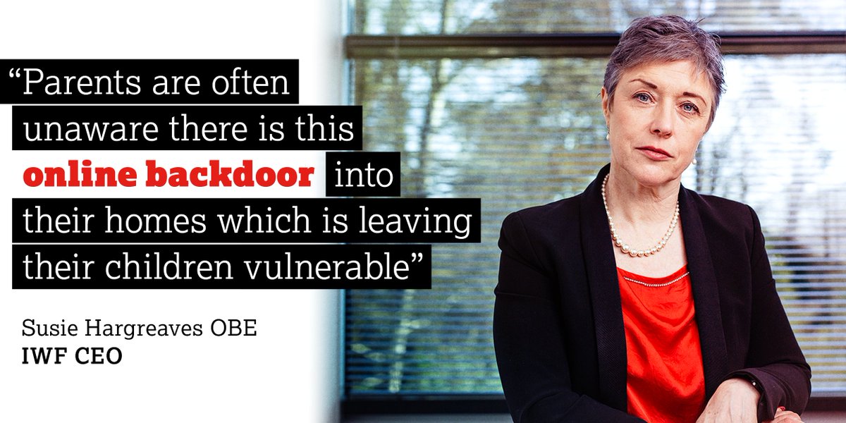 “Parents are often unaware there is this online backdoor into their homes which is leaving their children vulnerable,” says our CEO, Susie Hargreaves OBE. Help keep your child safe online by following our TALK checklist: talk.iwf.org.uk.