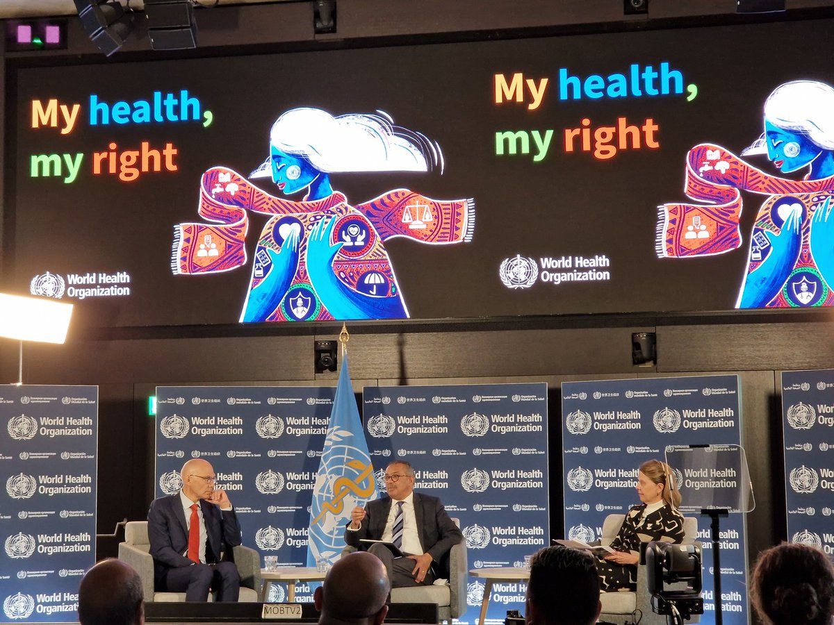 In today's world with wars, backlash on #HumanRights & gender, pandemics, and climate change, inspiring to see @WHO @DrTedros and @ohchr @volker_turk committed 2 #healthrights on this #WorldHealthDay2024. Looking forward 2 stronger collaboration 4 #BreakingDownBarriers 2 health