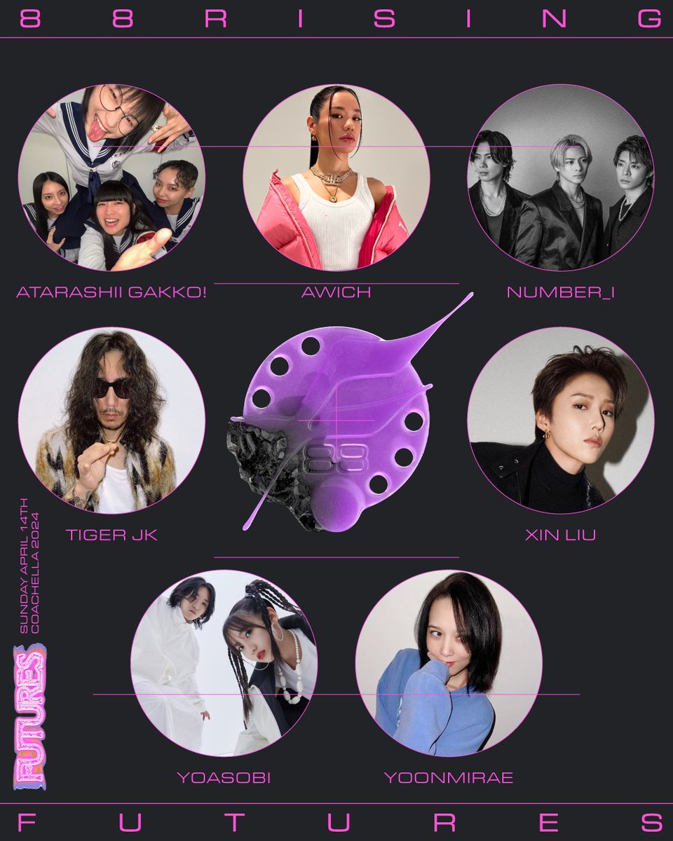 Japanese new Superstar Group #Number_i will perform on April 14th at Coachella for the 1st time ever as part of the amazing #BBRISING set starring #ATARASHIIGAKKO!, #AWICH, #TIGERJK, #XINLIU, #YOASOBI & #YOONMIRAE! 👏👨‍🎤👨‍🎤👨‍🎤🏜️🏟️4⃣/1⃣4⃣🔥👑👑👑👑👑👑👑👑👑👑👑👑👑🖤💜…