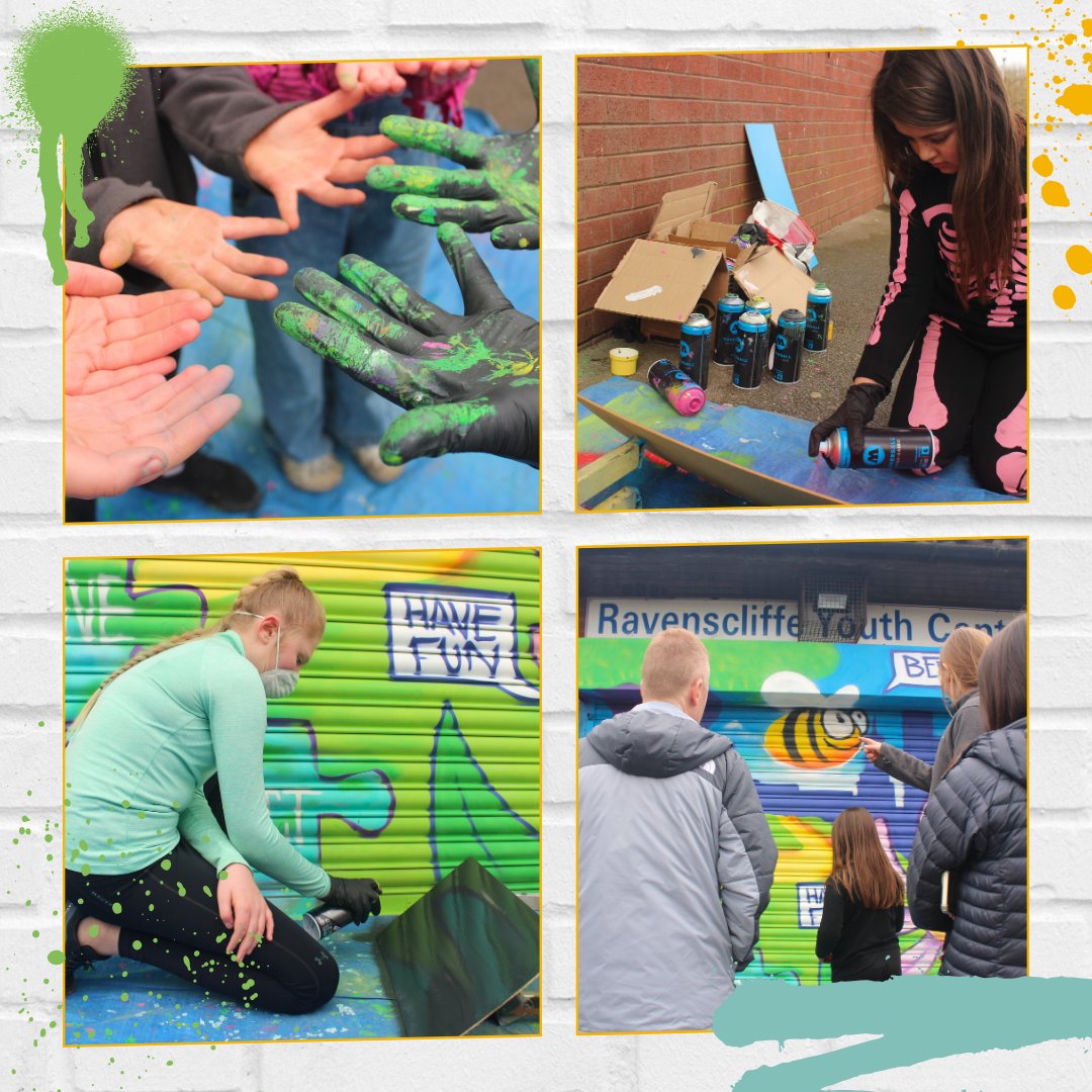 On Thursday we visited Ravenscliffe Youth & Community Centre for their project with graffiti artist FiVEZ. With support from Kala Sangam and @theleapbd, this group of youngsters were able to learn graffiti skills to create a mural based on their own creative ideas! @bradford2025