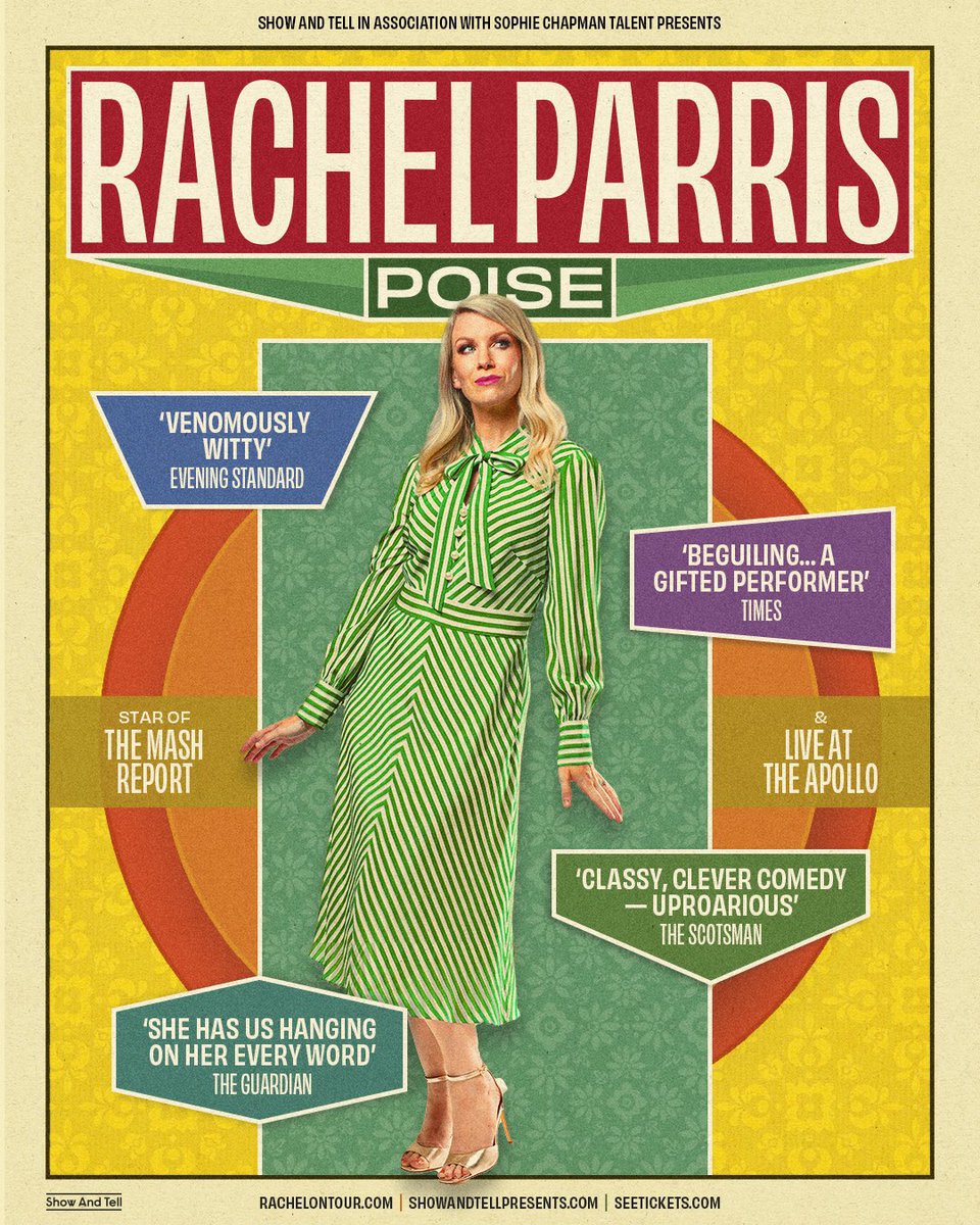 RACHEL PARRIS: POISE Tivoli Theatre #Aberdeen Thursday 2 May 2024 Tickets on sale via aberdeenperformingarts.com 01224 641122 #comedy fans are in for another big laugh theatre night out next month with BAFTA-nominated comedian and The Mash Report (BBC2) star, #RachelParris