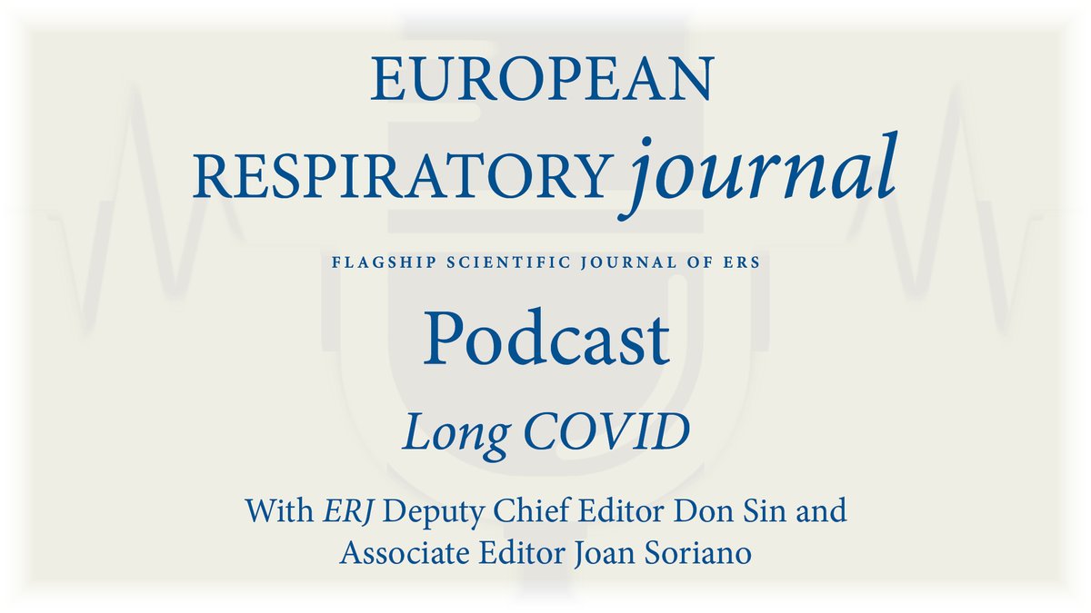 In the latest European Respiratory Journal podcast, Deputy Chief Editor @DonSin4 interviews Associate Editor Joan Soriano about long COVID, which is the subject of a series of articles in the March & April issues of the ERJ. Listen: bit.ly/4cFARnR