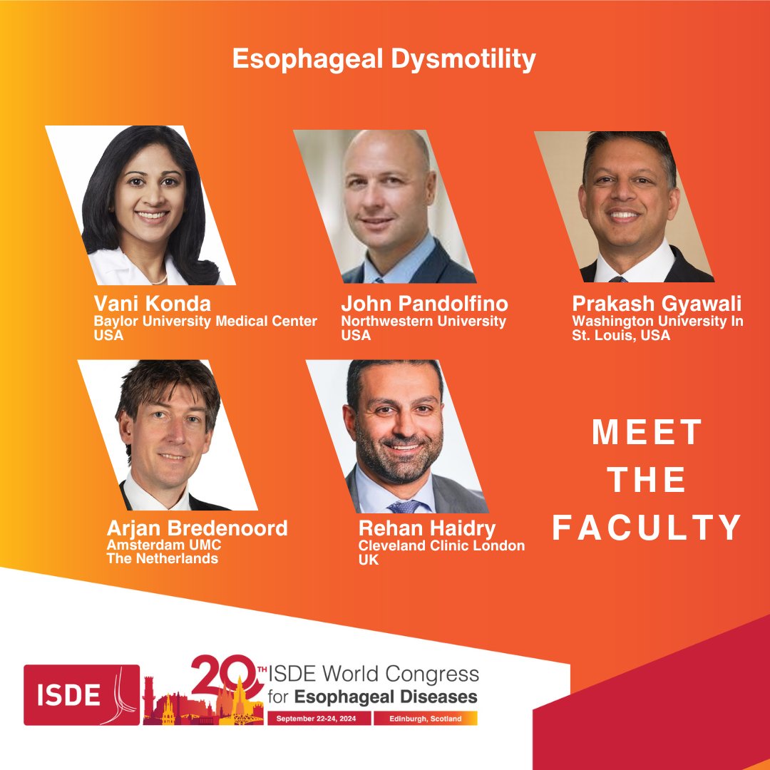 Save the date for the Esophageal Dysmotility session at #ISDE2024! See you at the Edinburgh International Conference Centre (EICC)! Details at! isde-congress.net #ESOPHAGUS #ISDE #oesophageal #esophageal #oesophagus
