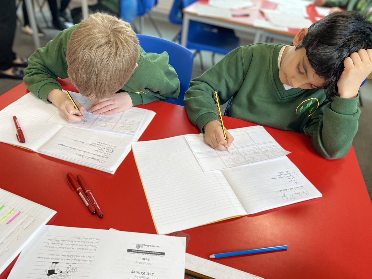 firsprimarysale's tweet photo. Straight into it! In #Y4Poplar we have been creating our our comic strips based on a famous diary book! @diaryofawimpyk #firswriting https://t.co/YgeJiGiN9b