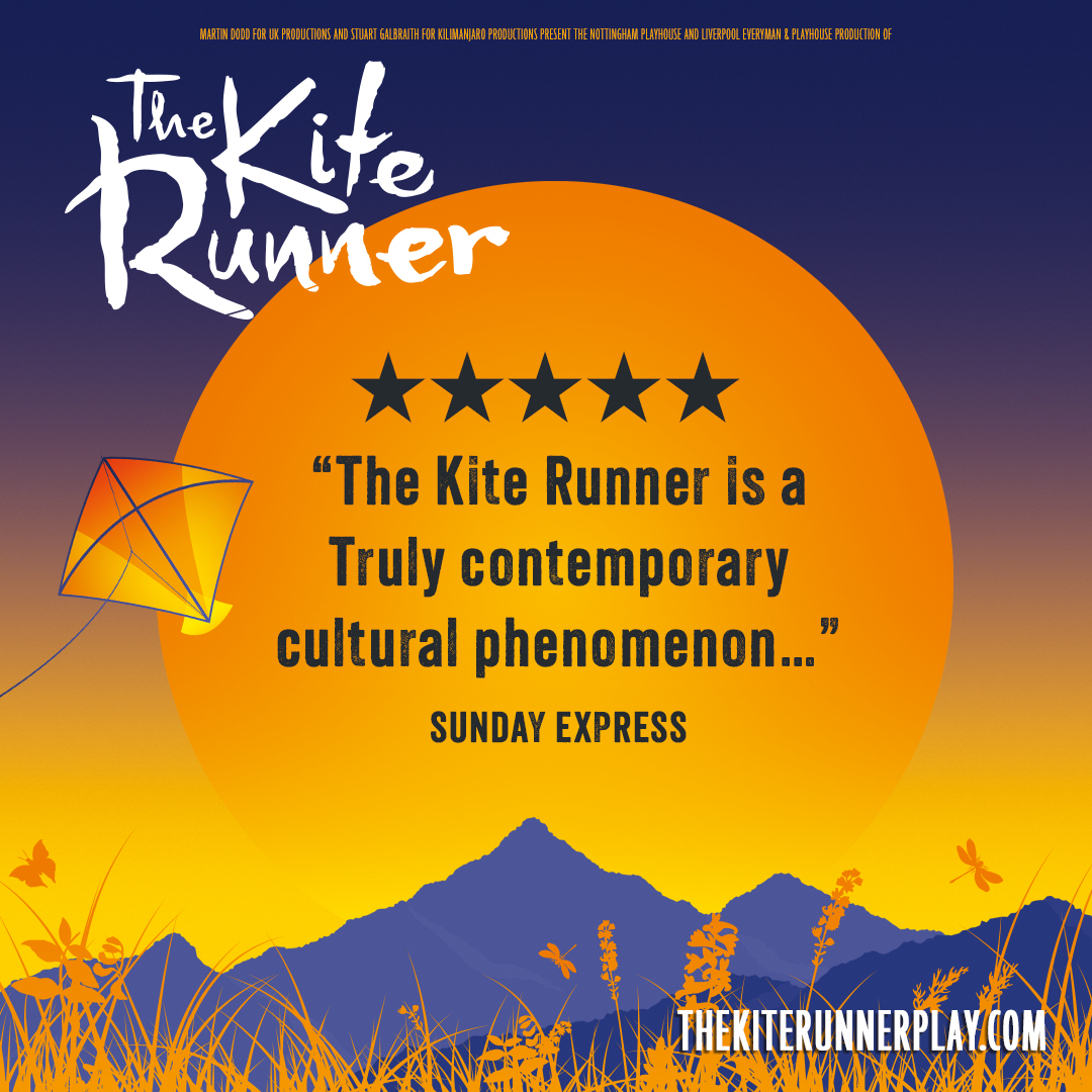 ”… a Truly contemporary cultural phenomenon…”★★★★★ - Sunday Express 🎭 The Kite Runner 📅 Tue 11 - Sat 15 Jun 🎟️ atgtix.co/3Jaoh2k @KiteRunnerPlay @ukp_ltd @spanglersf @khaledhosseini @GilesCroft #TheKiteRunner