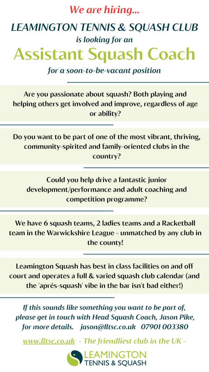 Leamington Squash (@leamsquash) on Twitter photo 