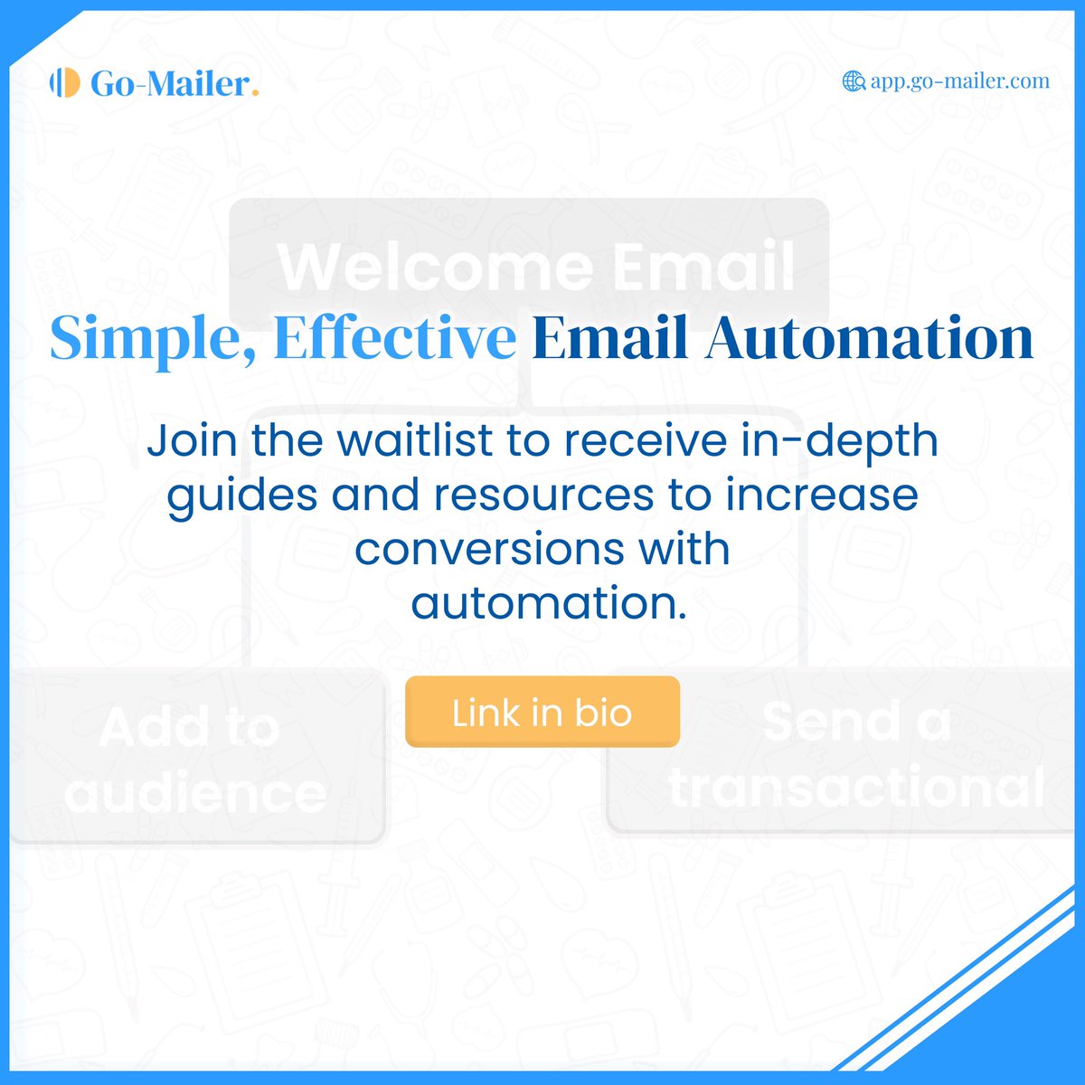 Automations feature is finally going live on Go-Mailer and we are excited to share resourceful guides on how to increase conversions with automation. 

Send a dm to join the waitlist today.
.
#gomailer #emailautomationtips #gomailerautomation #emailmarketing #emailsoftware