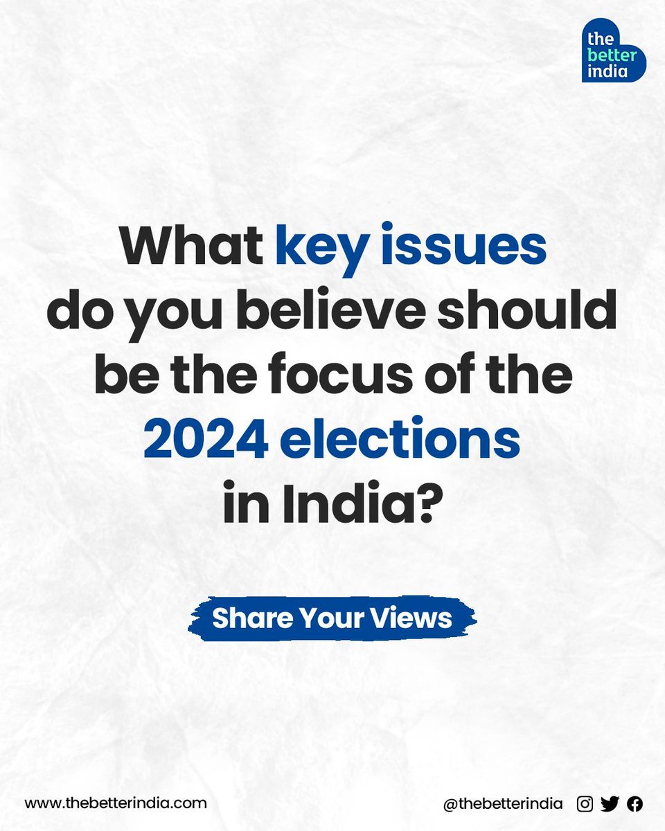 Share your views with us in the comments below. 

#elections2024 #electionsinindia #generalelections #whatdoyouthink #shareyourviews   

[General Elections in India, Elections 2024]