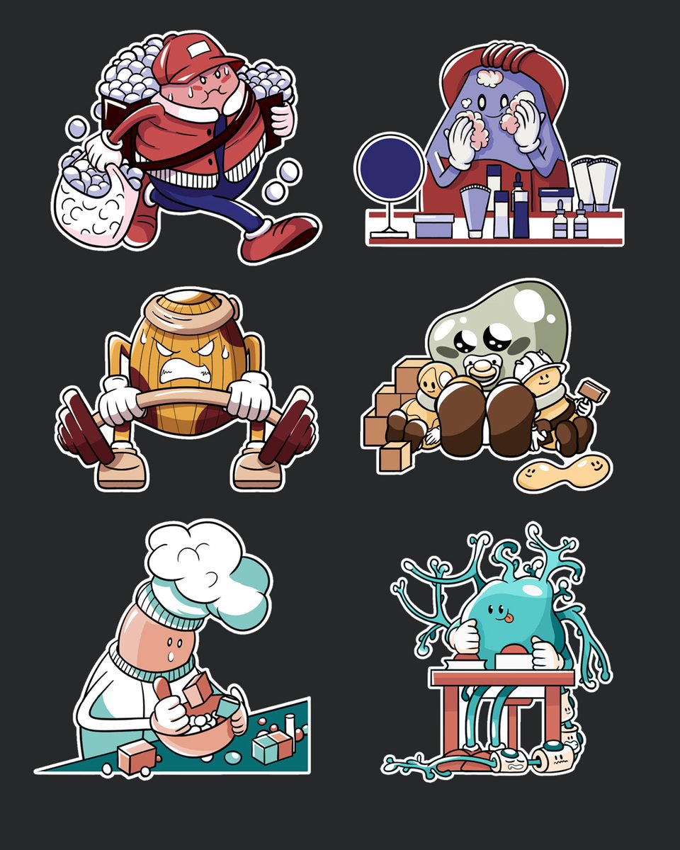 [🔬 #sciart ] Tout comme mon tardigrade, un jour peut-être, je les transformerais en stickers ☺️.

#scicomm #Science #scienceillustration