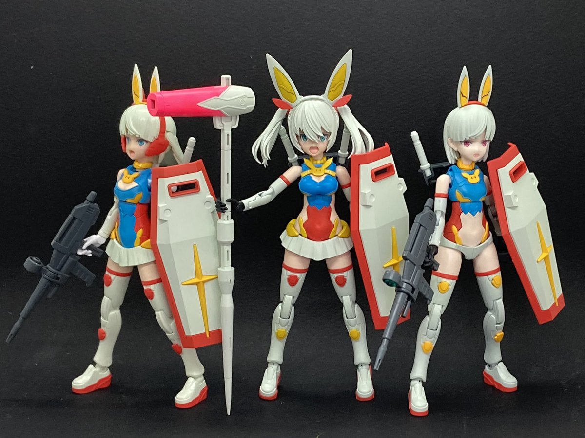 #春のうさ耳祭り 機動戦士 リリネム、ツキルム、リリネム🐰 30MSシリーズをナナハチガンダム化計画進行中^_^