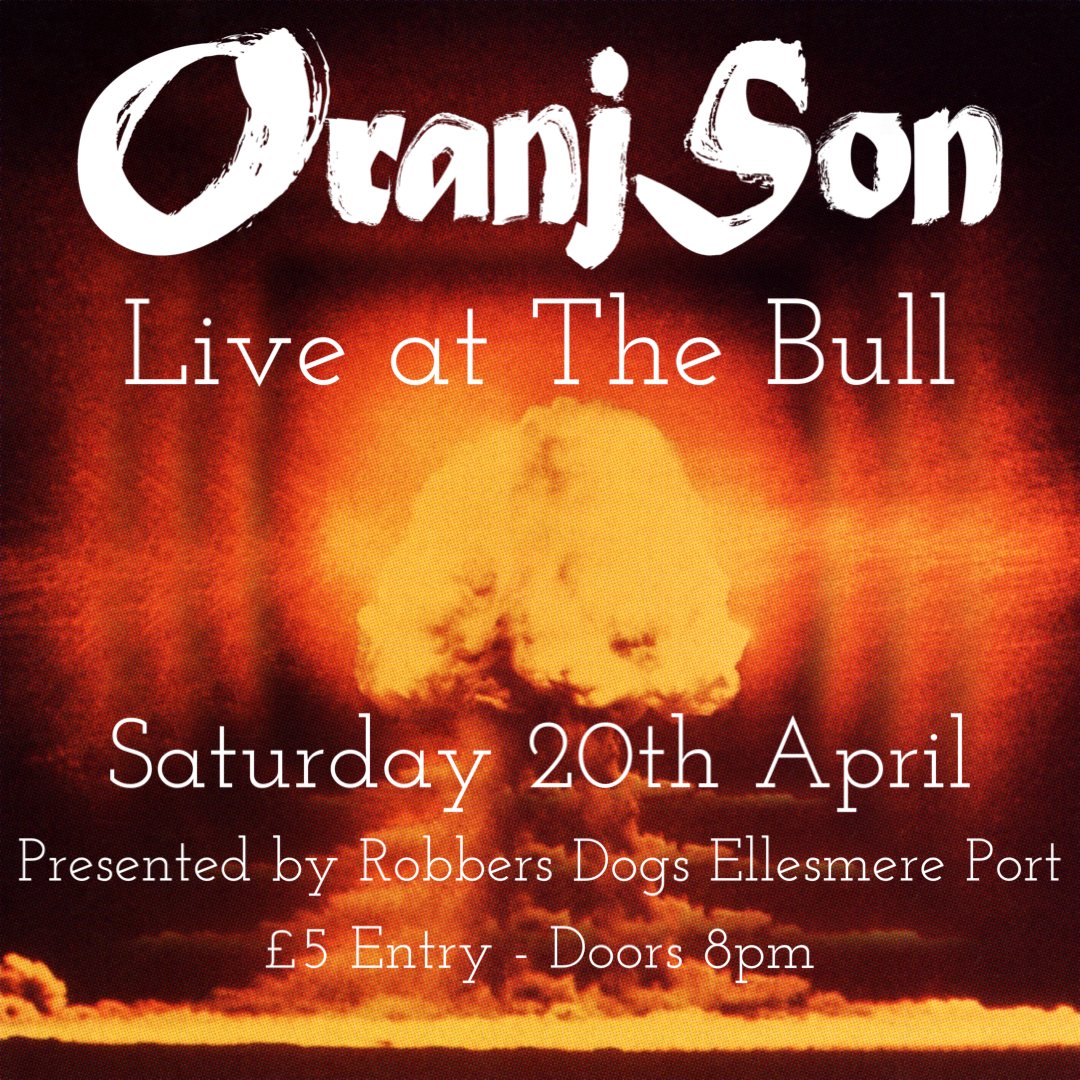 Hometown show! We’re performing at The Bulls Head (Ellesmere Port) on Saturday 20th April. Doors are at 8pm. £5 entry on the door. No tickets. No BS. Capacity is limited so get down early. 🍊🌞 Event link: facebook.com/events/s/oranj… -at-the-bulls-he/1603692810431754/