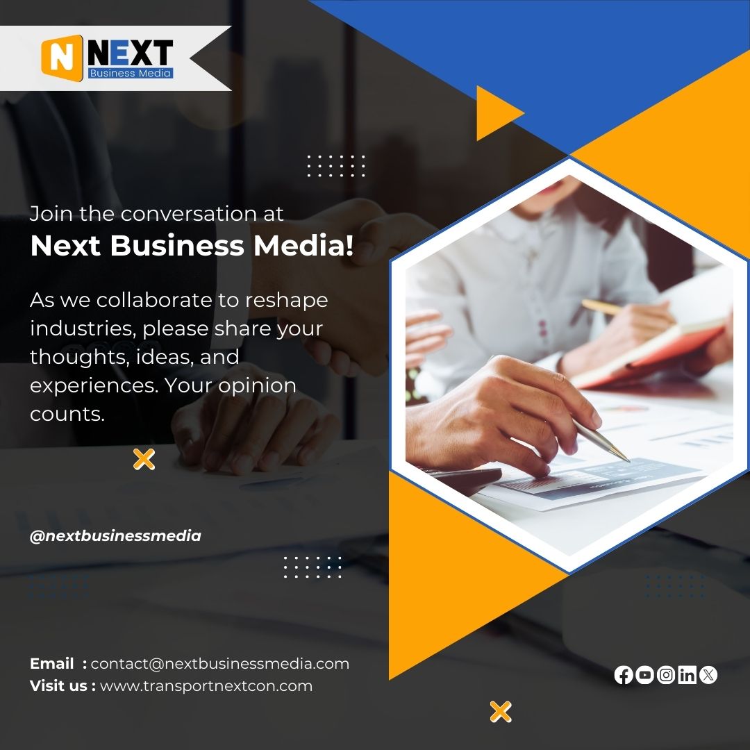 Contribute your thoughts, ideas, and experiences as we shape the future of industries together.

Email:contact@nextbusinessmedia.com
Visit us: transportnextcon.com

#Technology #Collaboration #Innovation #Business #Businessideas #BusinessMedia #NextBusinessMedia #conference