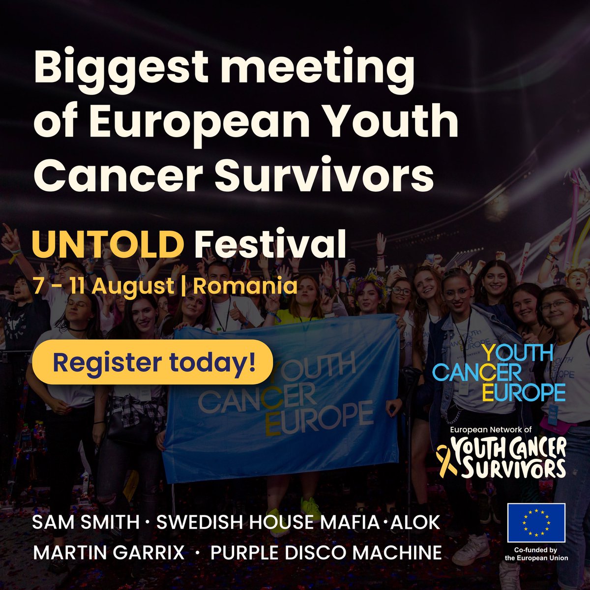 Our remarkable project deserves an equally remarkable ending! ⚡🤩 🔗 Register now here cognitoforms.com/YouthCancerEur… and be part of the biggest meeting of @youthcancereu! ✨ Let's celebrate two years of hard work, dedication, and incredible achievements! 🎉