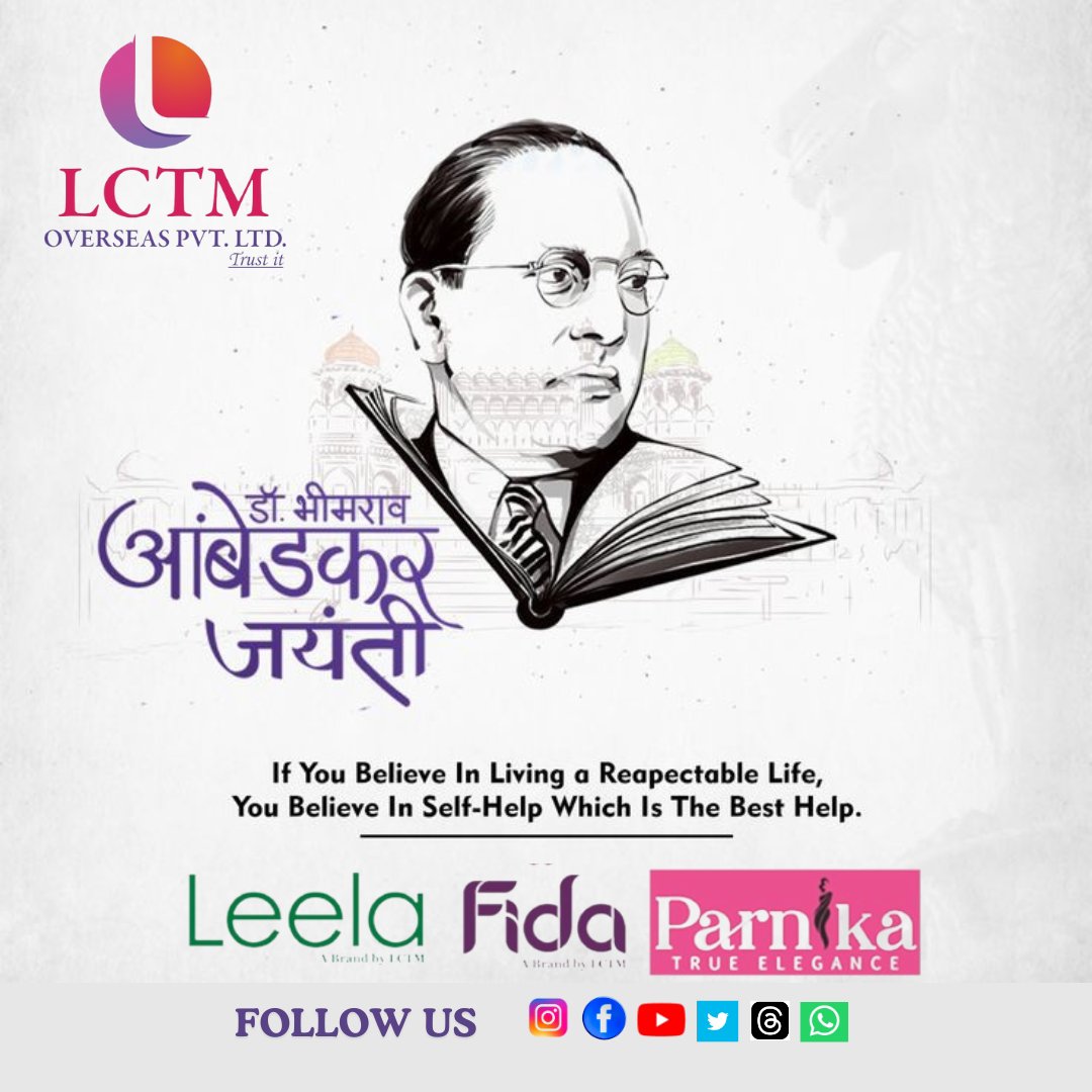 Wish you all a happy Ambedkar Jayanti and loads of willpower to work ! LCTM Group

#DrAmbedkarJayanti #LCTM #willpowerwins #shopb2b #wholesale #summerseason #clothingbusiness #wholesalemarket #NewArrivals2024 #WholesaleDeals #reselling #shoppingonline #easybuying #digitalpurchase