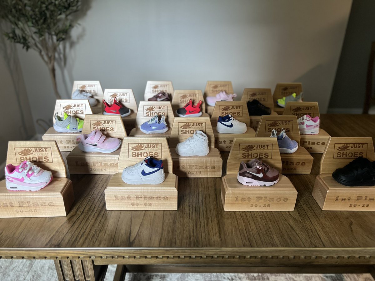 Sign up now for our 5k on May 11th and run for a chance to win one of these awards. All proceeds will go to buying shoes for kids in the Dayton area. 

Who’s taking one of these home?? 

runsignup.com/Race/Info/OH/D…