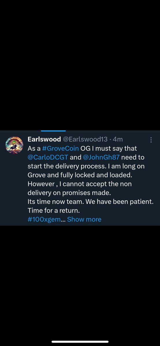CryptOxford1's tweet photo. @thestocks7889 @Earlswood13 @GroveToken @Earlswood13  why Delete? https://t.co/an86fRS5X0