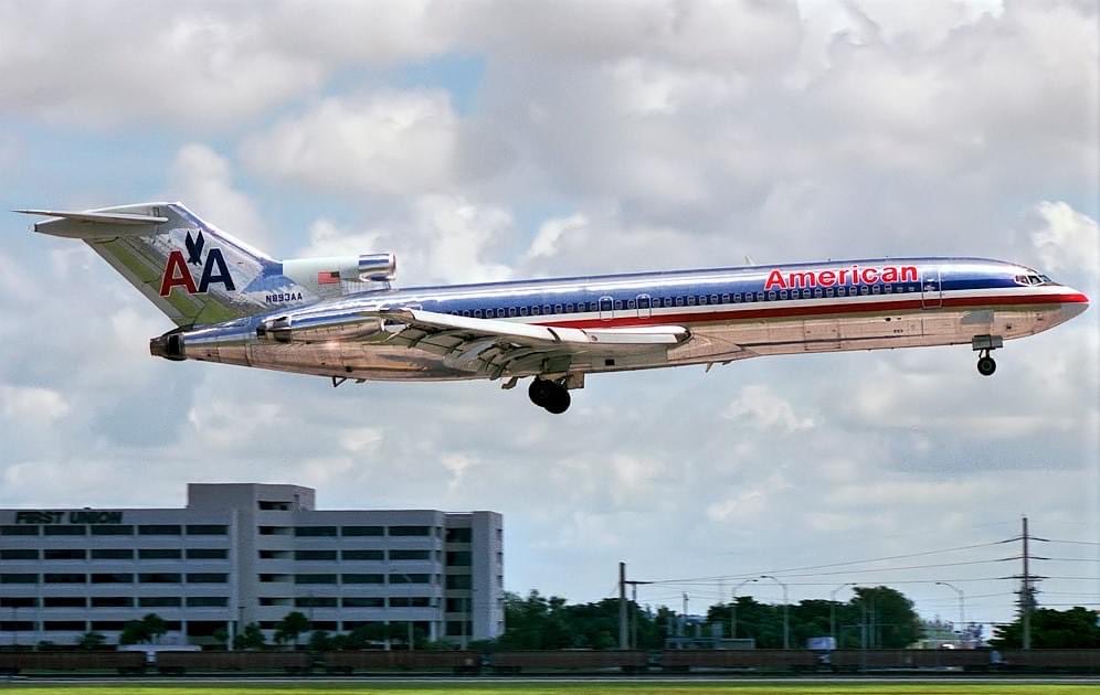 American Airlines 
Boeing 727-223 N893AA
MIA/KMIA Miami International Airport
June 2991
Photo credit Paul Denton 
#AvGeek #Airlines #Aviation #AvGeeks #Boeing #B727 #AmericanAirlines #AAL #MIA #Miami @fly2miami @iflymia