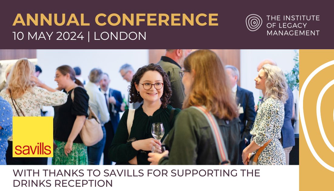 Catch up at the #ILMCONF2024 mingle with fellow ILM members, expand your network, and engage with legacy professionals. We're thrilled to have Savills sponsoring our drinks reception. Looking forward to seeing you there. #networking #conference2024