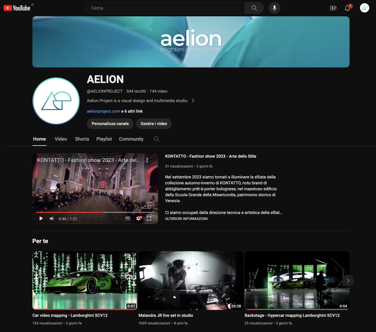 Dive into a world of creativity and innovation with us! 
Subscribe to our YouTube channel for captivating multimedia and visual design content!
youtube.com/user/AELIONpro…

#Multimedia #VisualDesign #Subscribe #Innovation #videomapping #lightshow #livevisual #show #events #Bologna