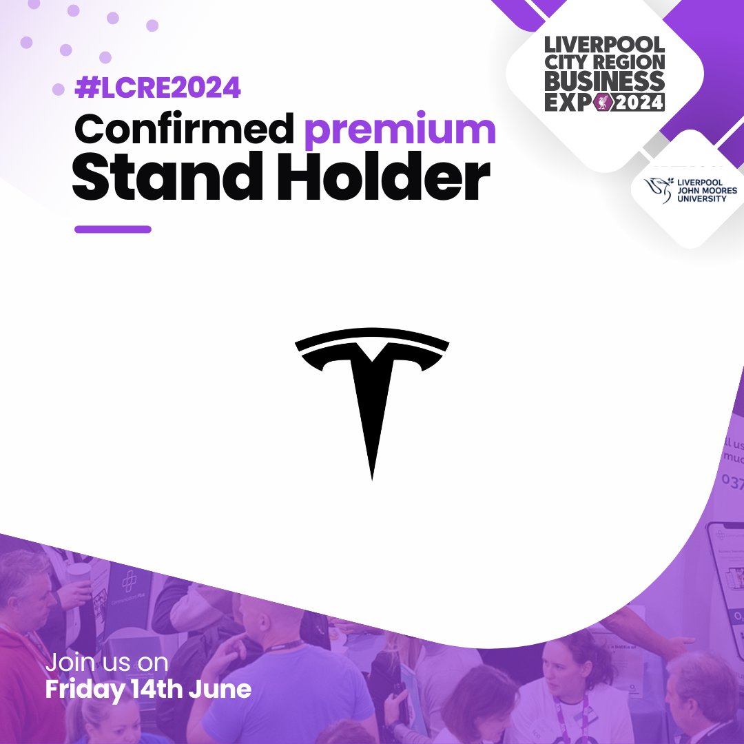 #LCRE2024 Premium Stand Holder Announcement! ⚡️ We are very happy to share that Tesla are one of the amazing premium stand holders for the Liverpool City Region Business Exhibition 2024… 😊 Visit their website to find out more about what they do: tesla.com/en_gb