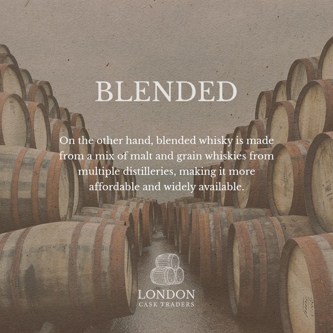 London Cask Traders (@londoncaskt) on Twitter photo Swipe along to discover the differences between Single Malt and Blended Whisky. 🥃
Ready to explore the world of whisky investments?
Email us at invest@londoncasktraders.com to get your whisky investment journey started! Swipe along to discover the differences between Single Malt and Blended Whisky. 🥃
Ready to explore the world of whisky investments?
Email us at invest@londoncasktraders.com to get your whisky investment journey started!