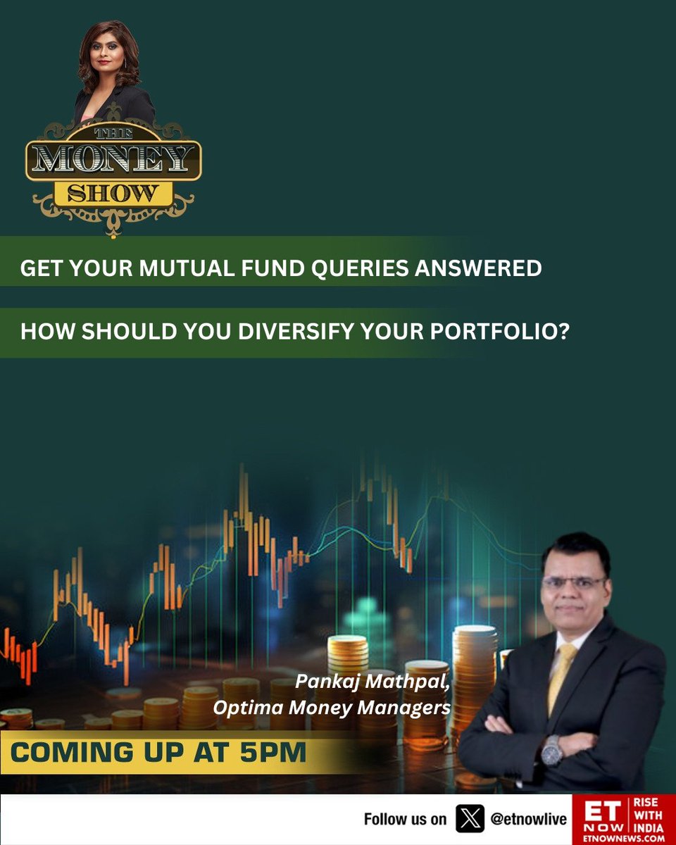 COMING UP @ 5 PM | Tune in to The Money Show as we discuss how to streamline your mutual fund portfolio etnownews.com/live-tv @kavitath @PankajMathpal