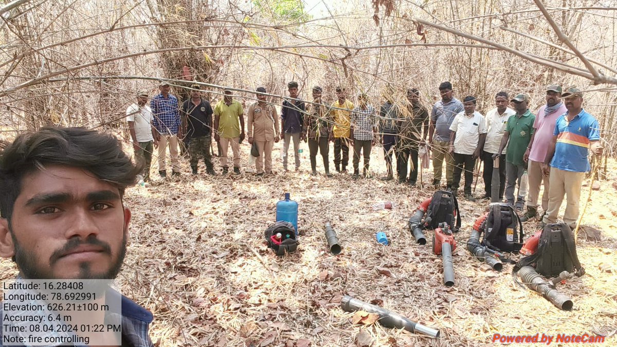 Scorching sun and heat waves don't deter frontline personnel from protecting our valuable forest and wildlife. Salute to their bravery and selfless efforts. Never lit fire in forests @pargaien @ntca_india @HarithaHaram @rohithgopidi @HiHyderabad @sudhakarudumula @BaluPulipaka