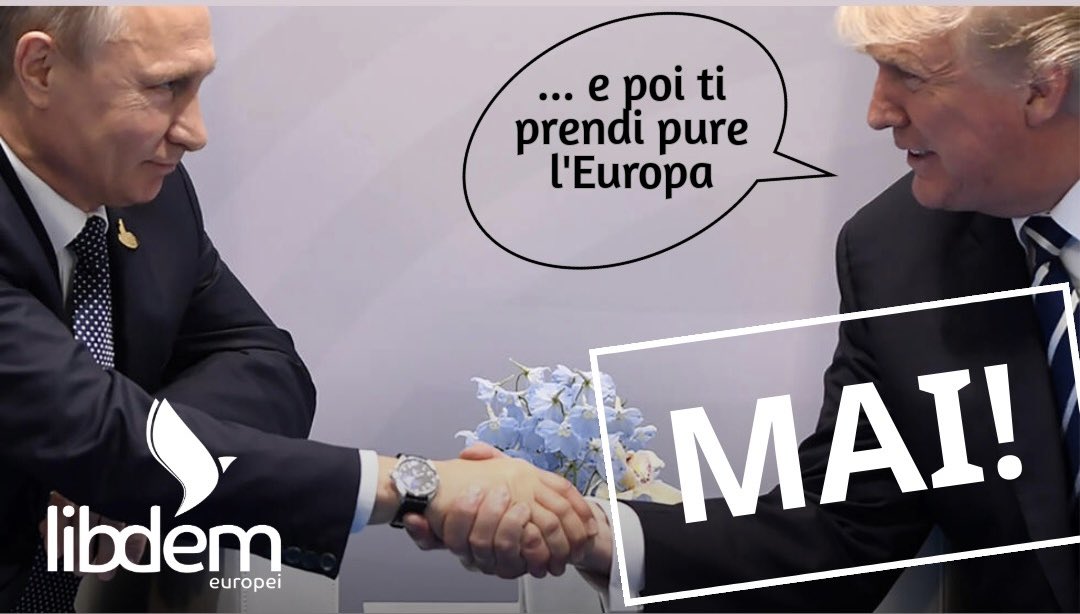 Per noi il piano di #Trump è chiaro. Lasciando il Donbass e la Crimea all’invasore si legittimerebbero e incentiverebbero nuove invasioni.

Il diritto internazionale non ammette l’acquisizione di territori con la forza e la violenza.

La pace di #Trump e di tutti i sovranisti