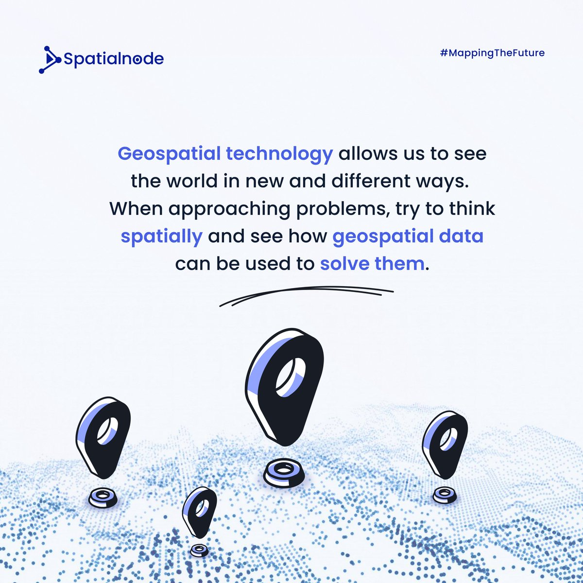 Spatialnode Monday Tips

It's a new week! Let's think spatially this week!

#geospatial #mondaymotivation #spatialdata