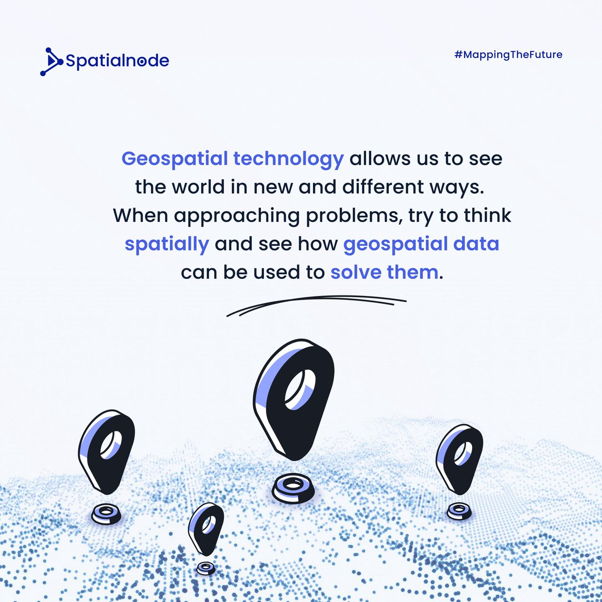 spatialnodehq's tweet image. Spatialnode Monday Tips
It's a new week! Let's think spatially this week!
#geospatial #mondaymotivation #spatialdata