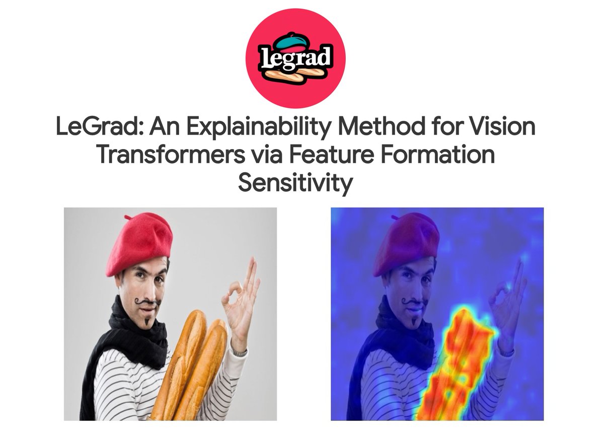 Ever asked yourself what's the best explainability method for ViT Transformer at the moment? 🚨 We present you LeGrad, a Layerwise Explainability GRADient method for large ViT transformer architectures. 🚨 So, grab your ☕️ and 🥐, release your inner 🇫🇷, and join us on our…