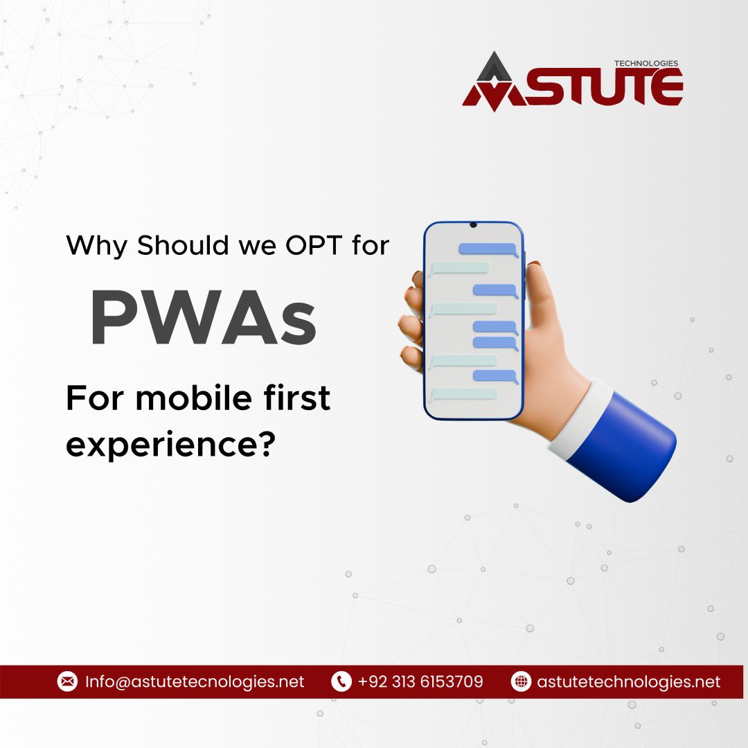 AstuteTech3's tweet image. Embrace the evolution of development! In today&apos;s tech landscape, the mobile-first strategy reigns supreme. Progressive Web Apps (PWAs) are pivotal in this paradigm shift.
#Astutetechnologies #React #costeffective #mobiledevelopment #webapps #ProgressiveWebApps #TechInnovation