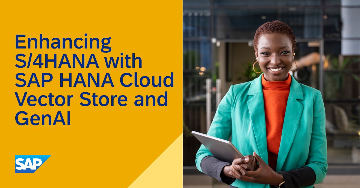 Curious about SAP HANA Cloud's Vector Store? Learn how it manages unstructured data, integrates with product master APIs, and more in this blog post: sap.to/6016wKiT4