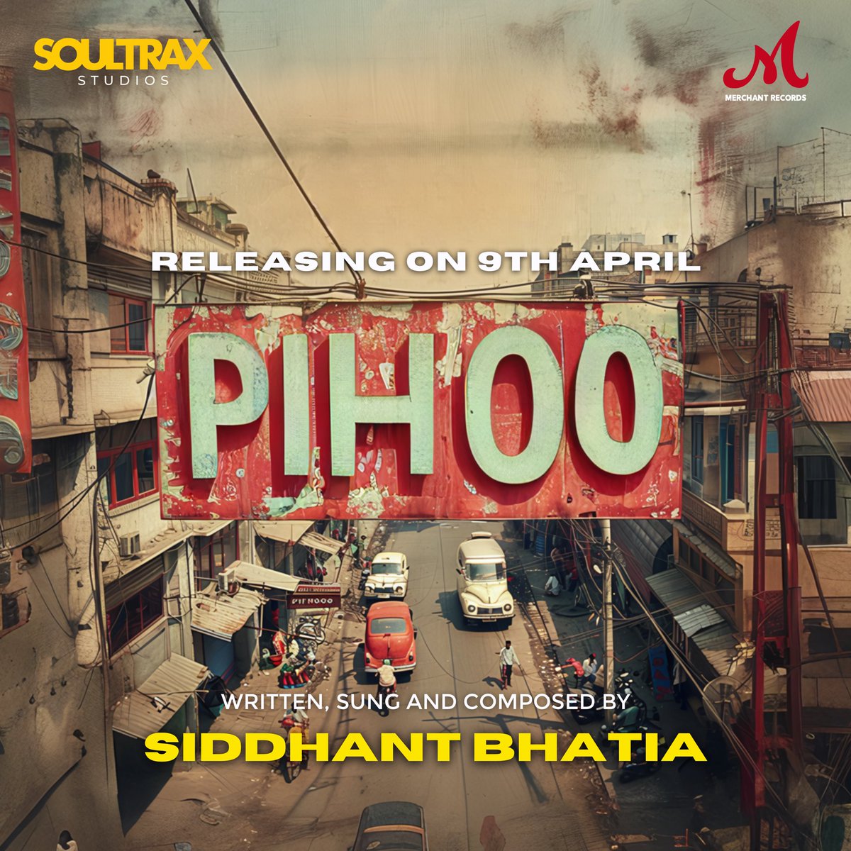 🎶Experience the mesmerizing fusion of classical and contemporary sounds in #Pihoo by the incredible @siddhantbhatia1. Tune in on April 9th, exclusively on our YouTube and all streaming platforms! #MerchantRecords #SalimSulaiman