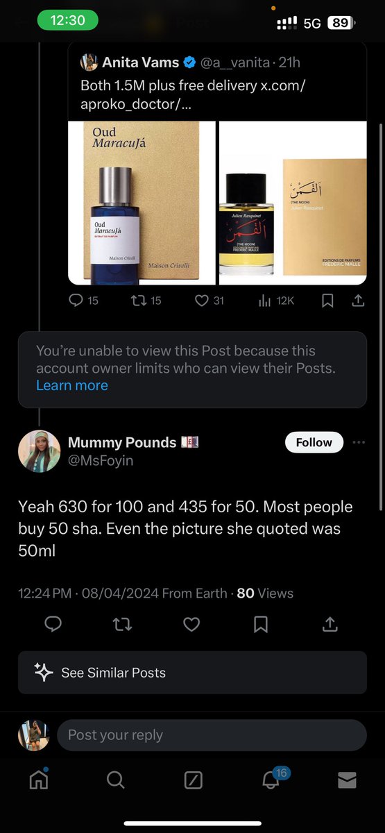You’re a very hilarious being. “Most people buy 50 sha” Did I deliver to anyone and they confirmed I delivered 50ml to them? Do not ever ever ever quote my tweet to be stupid again. Do not ever do it again. What sort of nonsense is this. FFs!