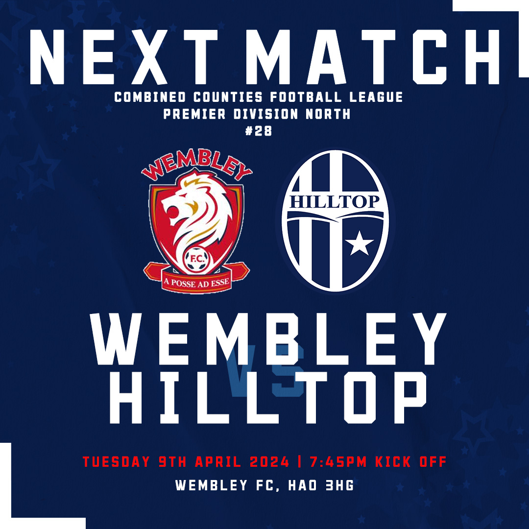 Tomorrow we play @wembleyfc 📆 Tuesday 9th April 2024 ⏰ 7:45pm kickoff 📍 Wembley FC, HA0 3HG Come down & support the boys