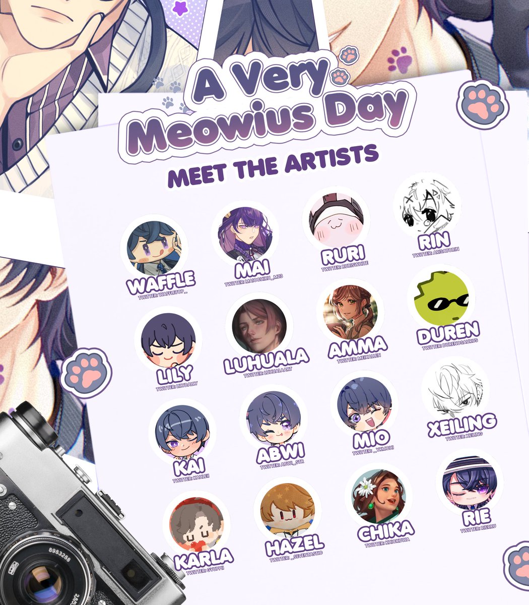 Here’s our final artist line-up for (whispers) Marius’ Birthday 👀🐾 Let’s go meow-meows! We can’t wait to show everyone what these cutieful and paw-some artists have in store for us 💜 #MeowiusDay #MariusCSE2024