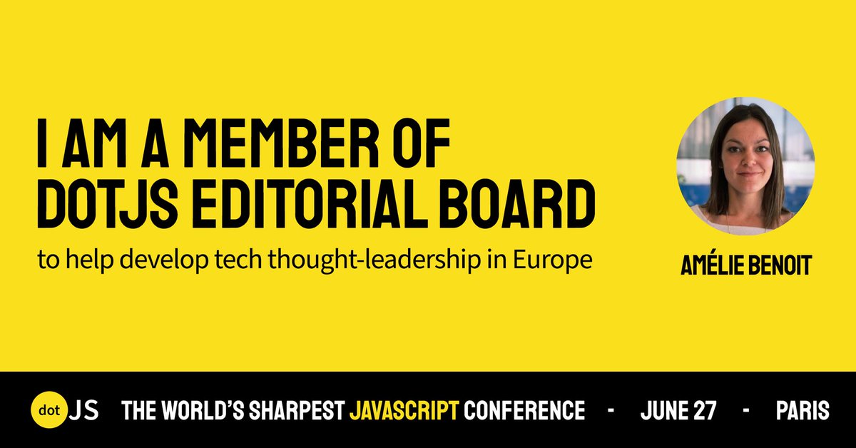 This year is special. 2024 marks the return of one major actor in the conference ecosystem in France: DotJS 🙌

And I am truly honored to be a member of @dotJS editorial board.

I hope to meet lots of you on June 27 for one outstanding conference day!