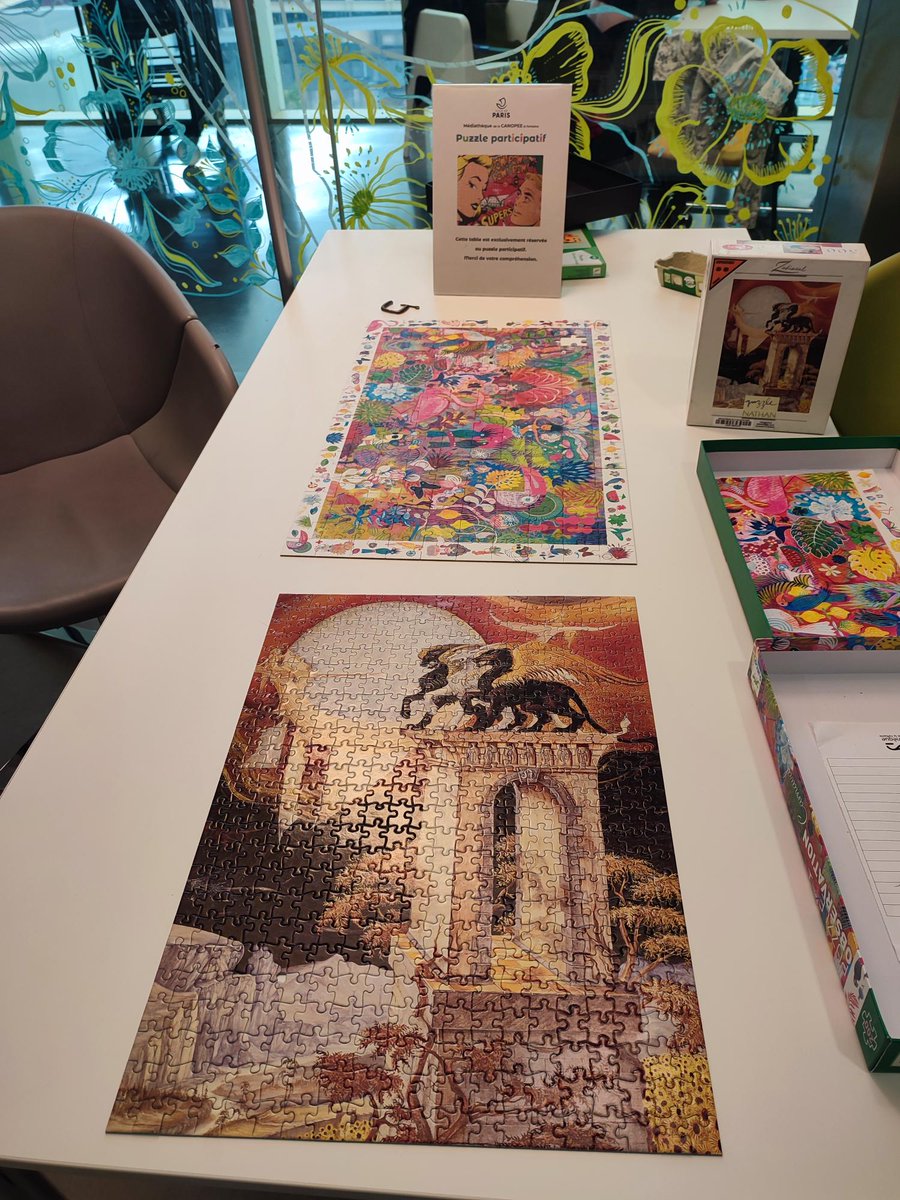 #jeuxenbib #bib2paris #ilovepuzzles #puzzleaddict #puzzlelover #puzzleart #puzzletıme
#puzzleparticipatif #122 #123
Décidément on ne vous arrête plus ! 
💚🩷🧡💛💙🩵