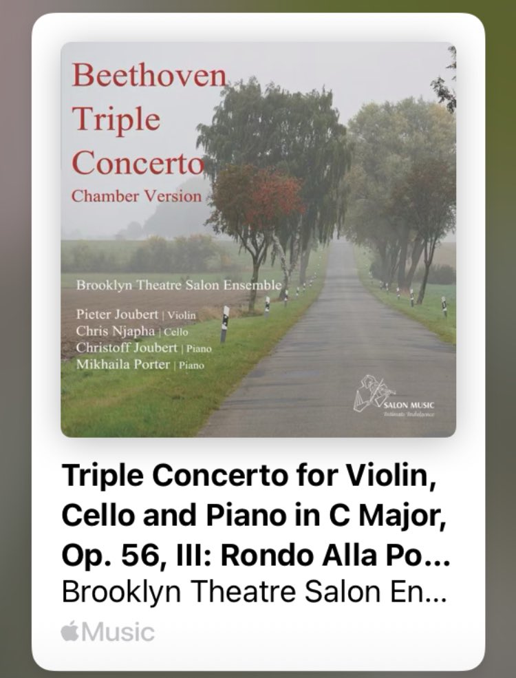 Beethoven Triple Concerto - Chamber Version now online on the Salon Music label via iTunes #classicalmusic #beethoven #tripleconcerto #chambermusic #nowonline #newrelease #audio #audiostreaming #online #ClassicalMusicLovers music.apple.com/za/album/tripl… music.apple.com/za/album/tripl…