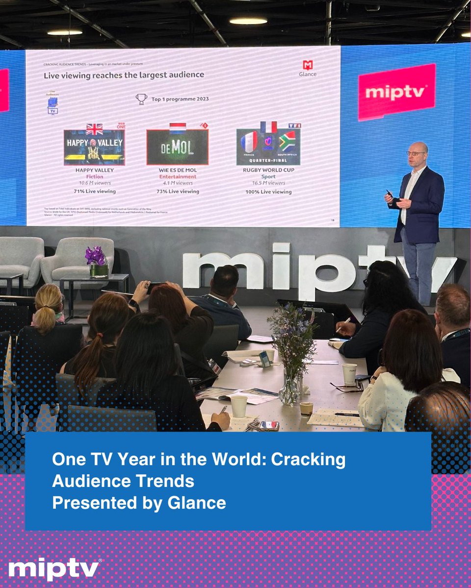 Good morning! #MIPTV 2024 kicks off today with a global overview of #television audiences, presented by @Glance_Insights.