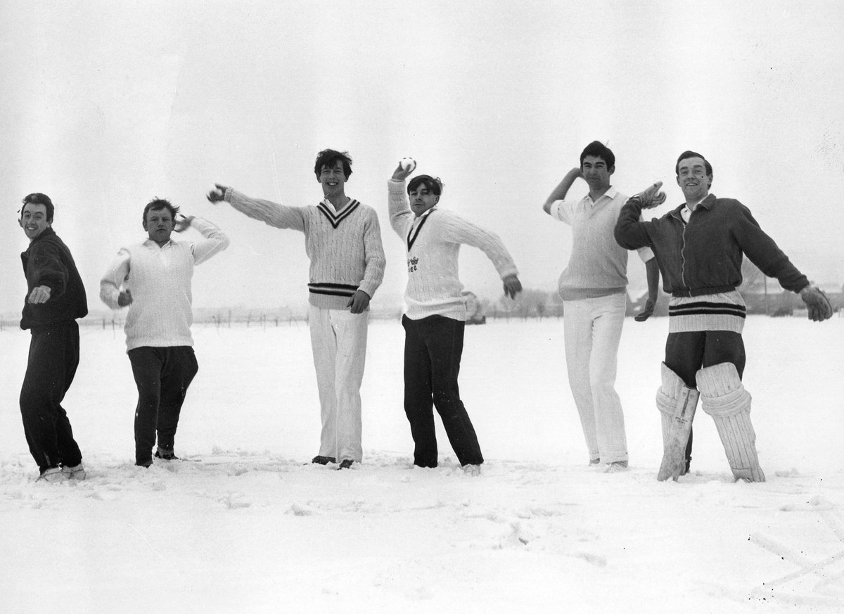 'Archive Rarities @DerbyshireCCC 1 to 366 in 2024' 129 - April in Paradise - pre-season at Derby in the early 1970s, Bob Taylor, Fred Swarbrook, Ashley Harvey-Walker, Peter Gibbs, Bob Swindell and David (DHK) Smith...