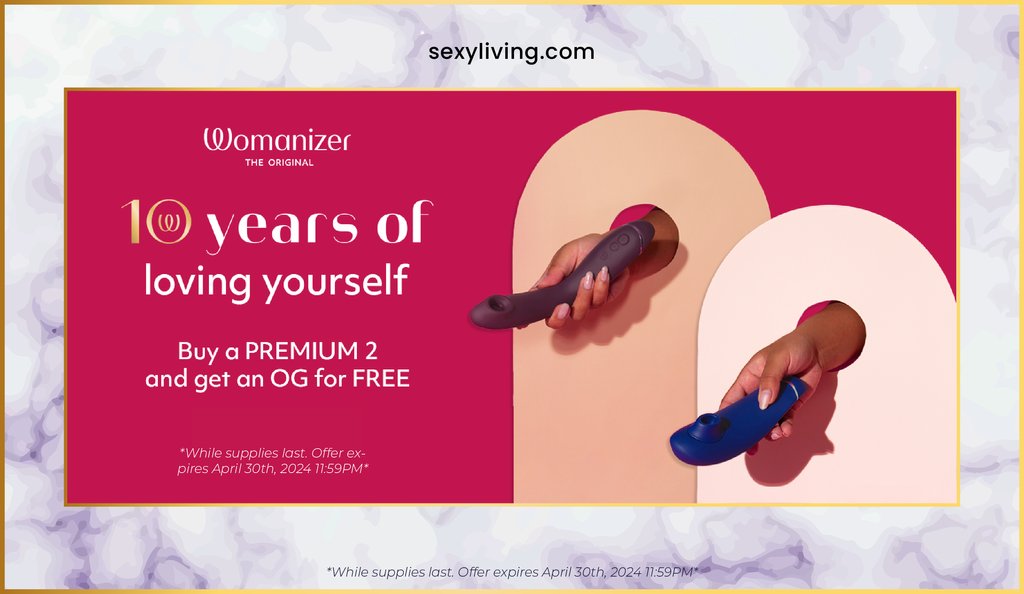 Starting today until the end of April, buy any Womanizer PREMIUM 2 and receive a FREE OG! #sexpositive #sexy #pleasure #adulttoys #erotic #ecommerce #dropshipping #b2b #shopify #onlinestore #relationships #promo #gift #bogo #discount