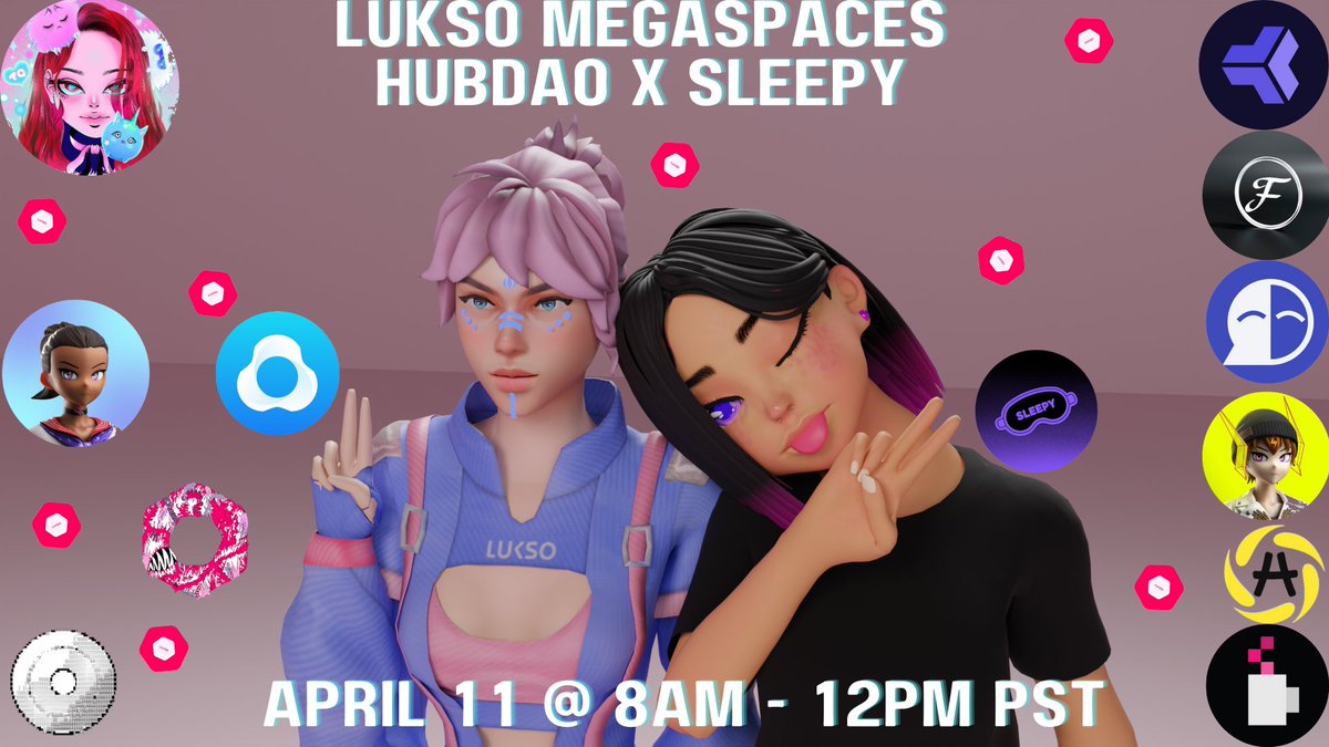 GM Creators. Excited for this Thursday's @lukso_io Megaspace powered by our @thehub_dao Citizens and @TQ_Games. Many great guests will be there and we have amazing giveaways planned! @natashalfawn @jake_prins @heckerhut @tantodefi @FamilyLYX @feindura @xtimesyequalsk and many